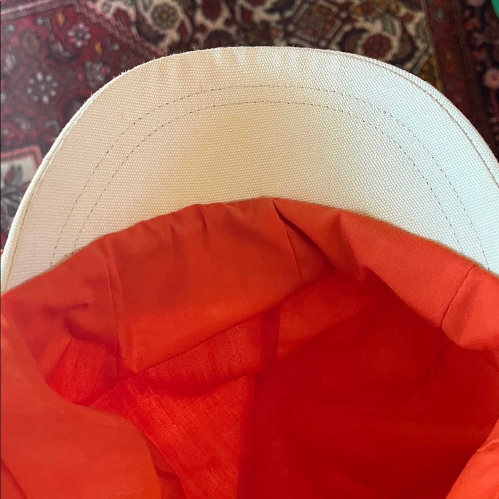 Nine West Cream and Orange Summer Newsboy Hat - Picture 7 of 7
